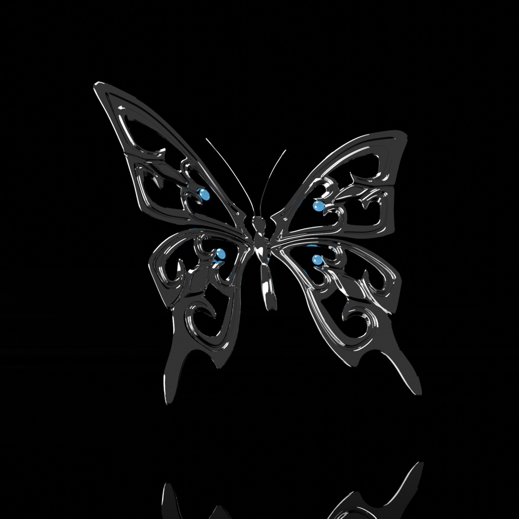【VRChat】Butterfly Hair Ornament