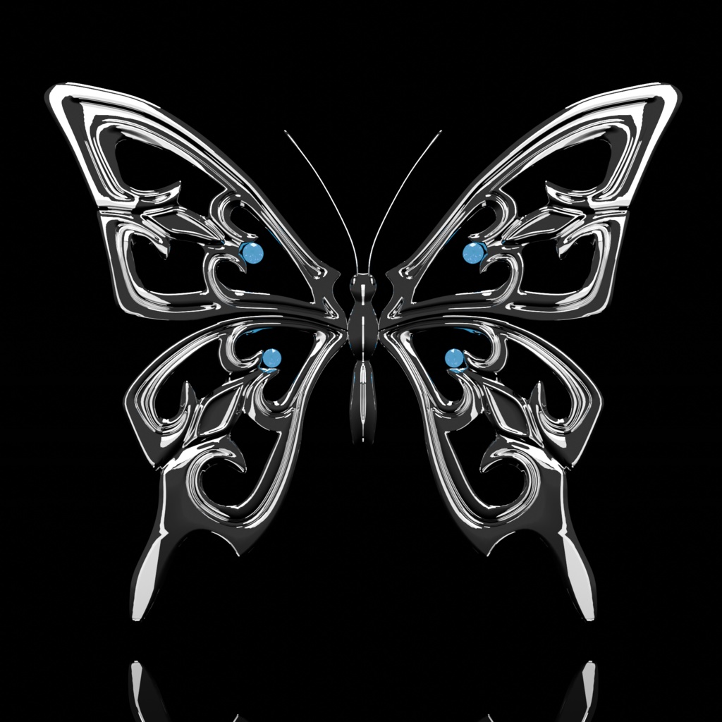 【VRChat】Butterfly Hair Ornament