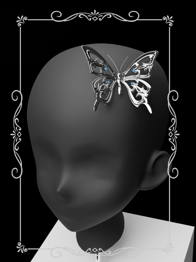 【VRChat】Butterfly Hair Ornament