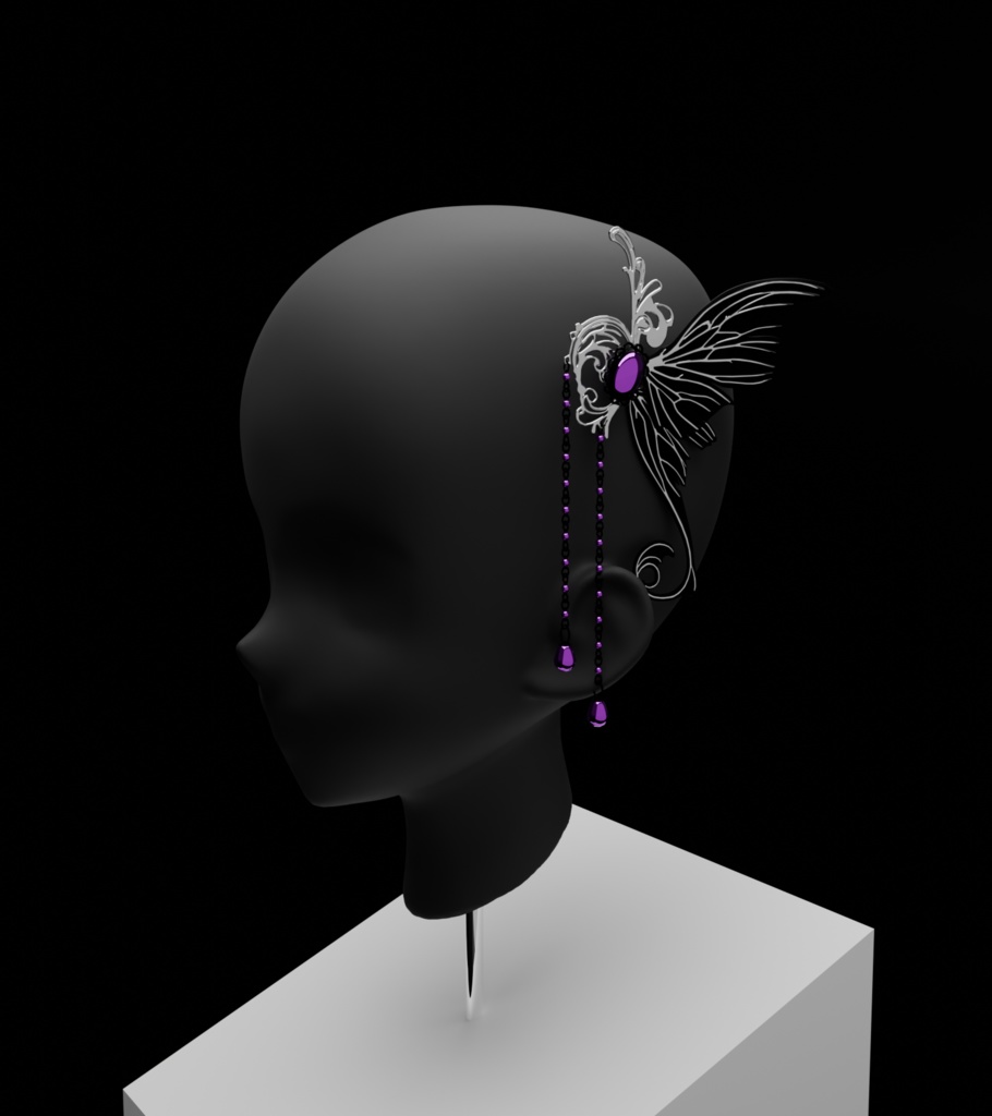 【VRChat】ファンタジーな髪飾り / Fantasy Hair Ornaments