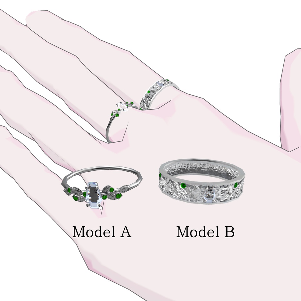 【VRChat】Jade Pair Ring