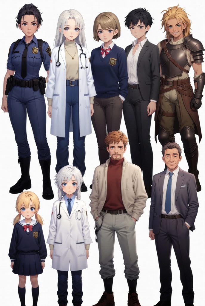 職業別立ち絵パック（モブNPC用）