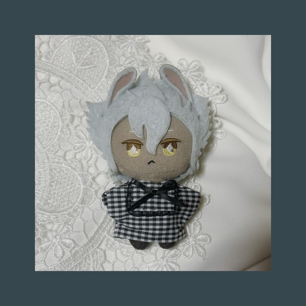 10cmぬい 黒チェックのワンピース