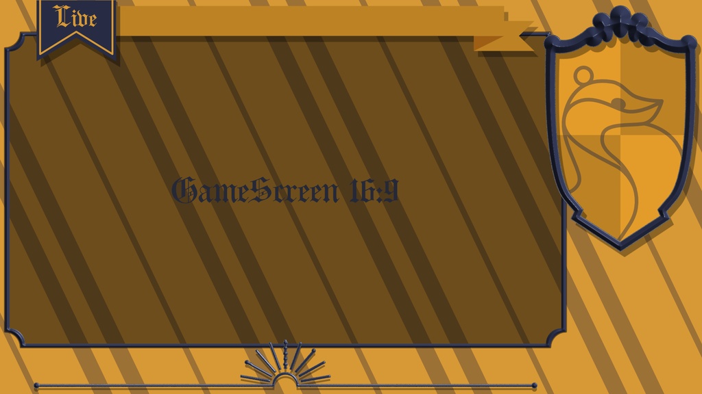 【フリー素材】ホグワーツレガシー用配信画面4種【配信者さん向け】