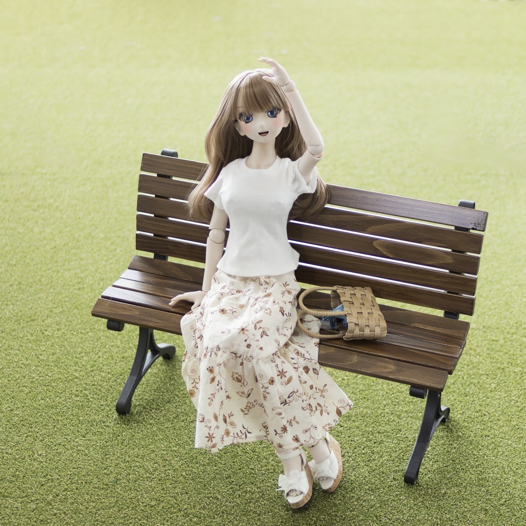 1/3ドールサイズ 公園のベンチ45cm