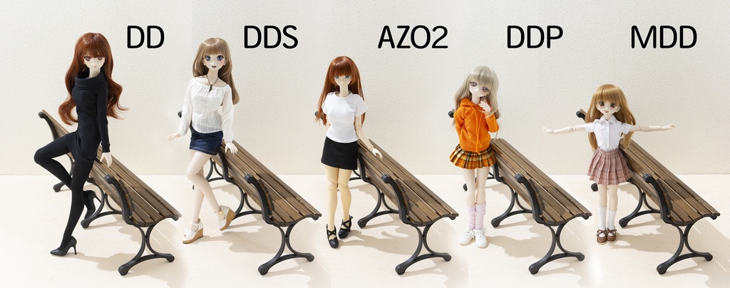 1/3ドールサイズ用 「公園のベンチ」 Ver3.0 幅60cm