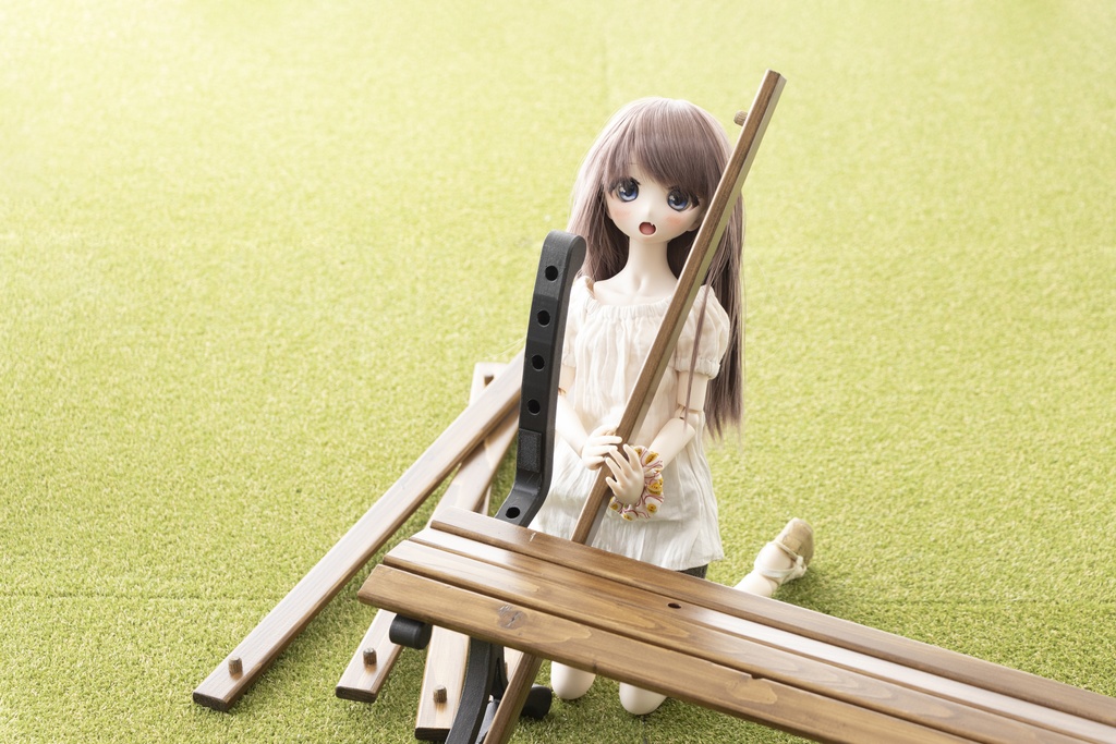 改良版 1/3公園のベンチ幅30cm エボニー色