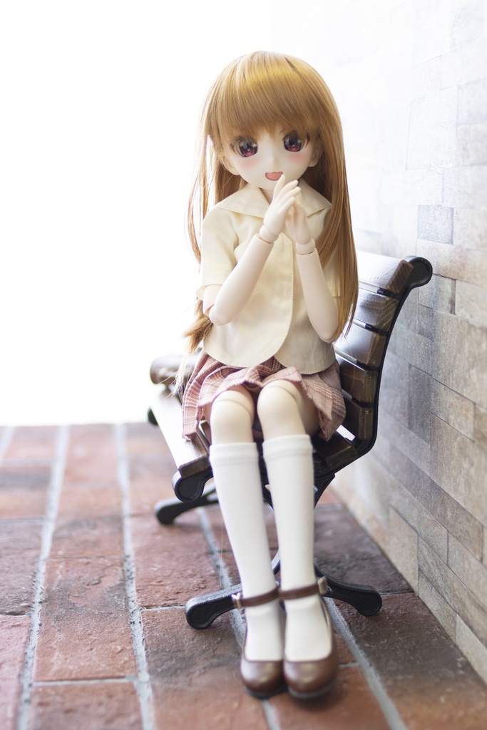 ドールサイズ「公園のベンチ」1/4サイズ 幅30cm ゆうパック発送