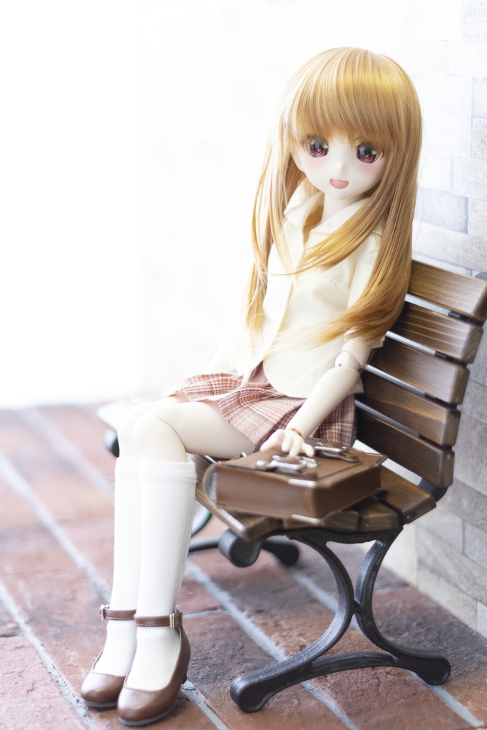 ドールサイズ「公園のベンチ」1/4サイズ 幅30cm ゆうパック発送