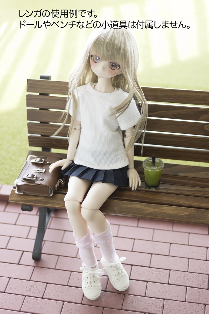 1/3ドールサイズの「公園のレンガ道路」