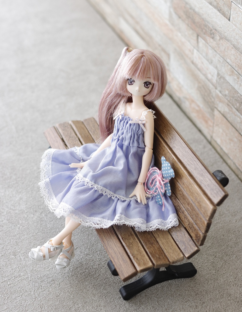 1/6サイズドール用 公園のベンチ