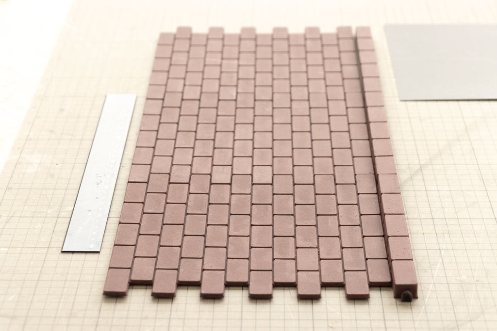 1/6　ドールサイズの「公園のレンガ道路」