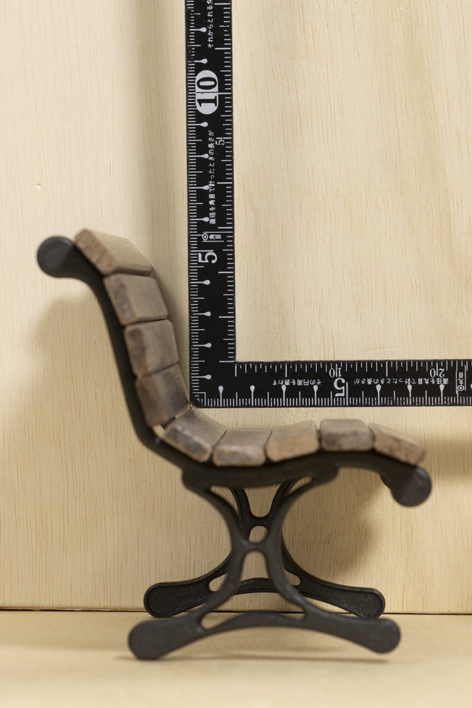 1/6 ドールサイズ「公園のベンチとレンガ道路」セット