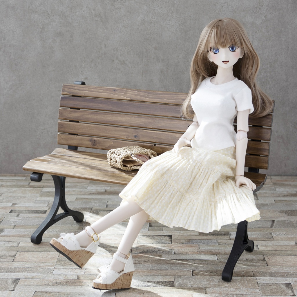 ドールサイズ「公園のベンチ」改良版 1/3サイズ 幅45cm クロネコ発送