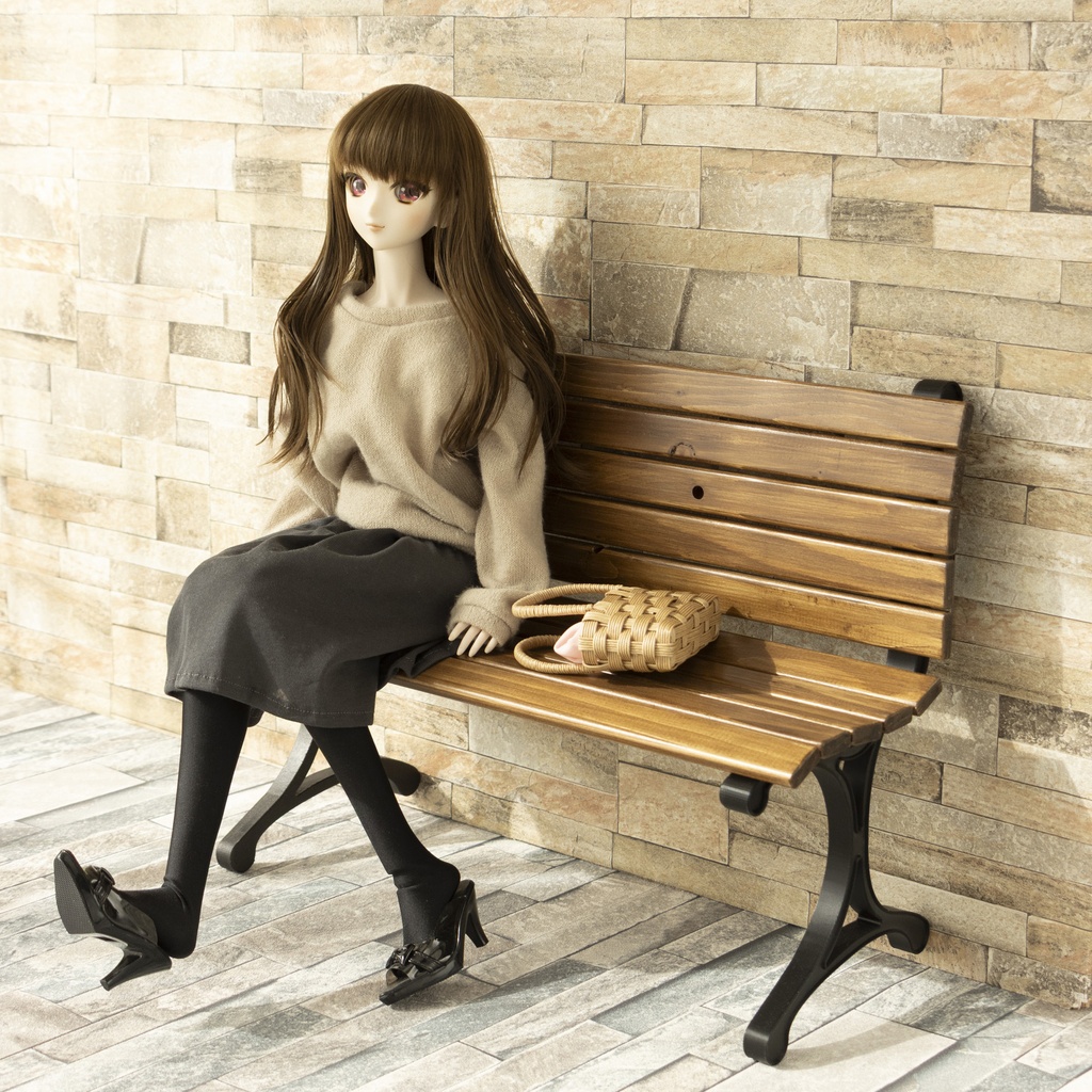 1/3サイズドール用「公園のベンチ」Ver2.0 幅45cm