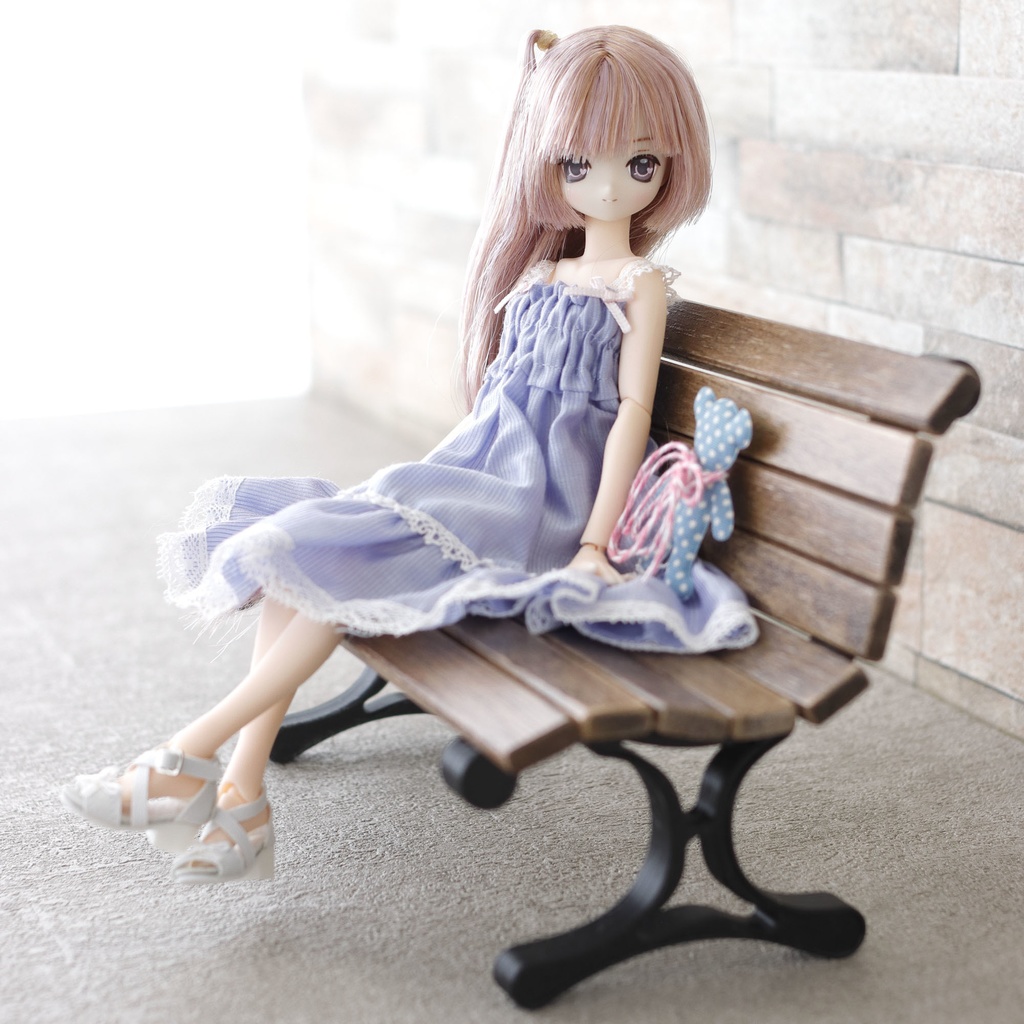 1/6サイズドール用 公園のベンチ 再整備品 ネコポス発送