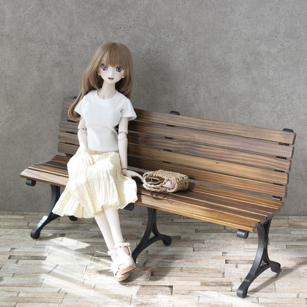 1/3サイズ公園のベンチ 60cm 中古品 傷汚れ有り 現品のみ