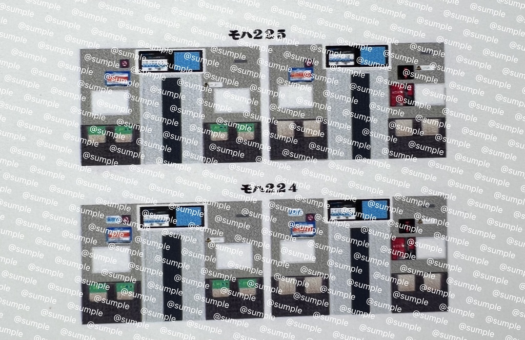 UK66 TOMIX 225系0/100番台用 室内表現ステッカー 6両用