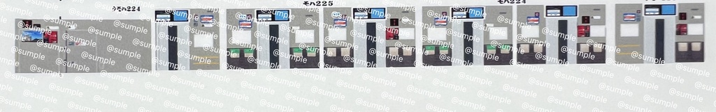 UK66 TOMIX 225系0/100番台用 室内表現ステッカー 6両用