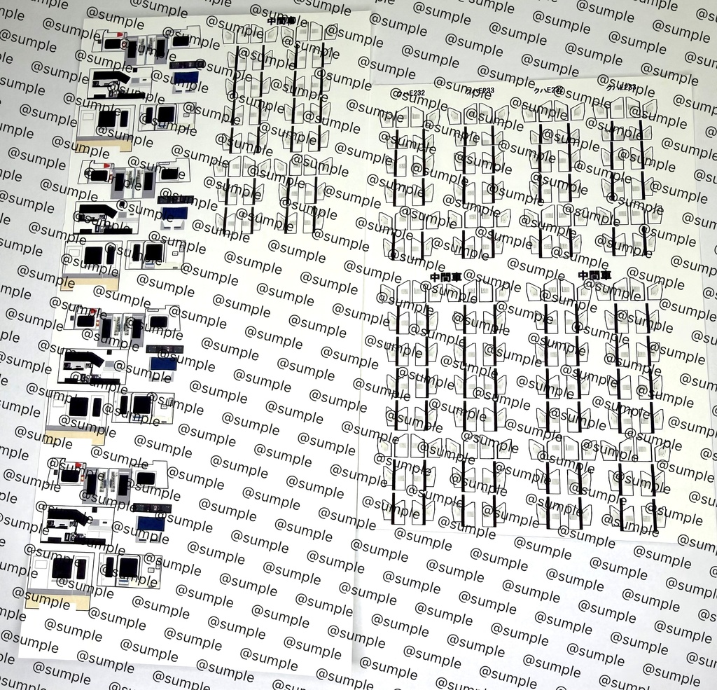 UK.96 KATO E233系0番台中央線用室内表現ステッカーH編成12両用