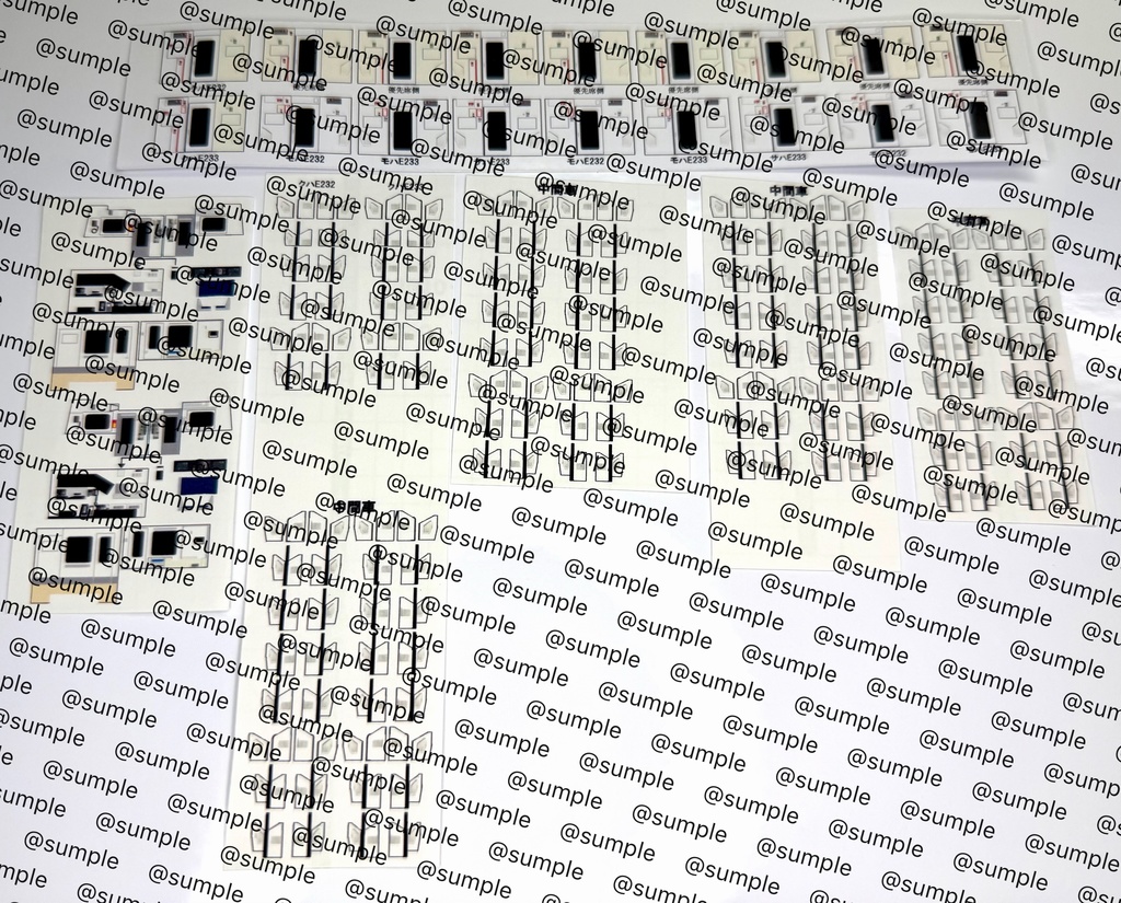 UK.97 KATO用 E233系5000番台貫通編成用室内表現ステッカー10両用