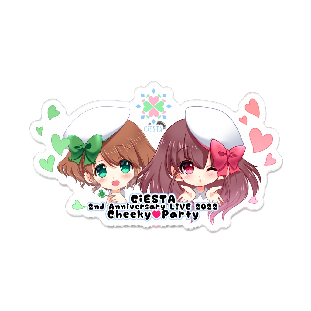 【2周年記念グッズ】CiESTAアクリルバッジ🍀🎀