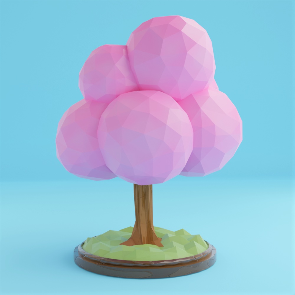 桜の木のランプ