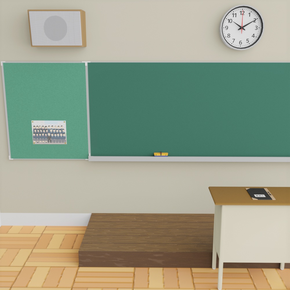 教室の教壇 サリーのブース Booth