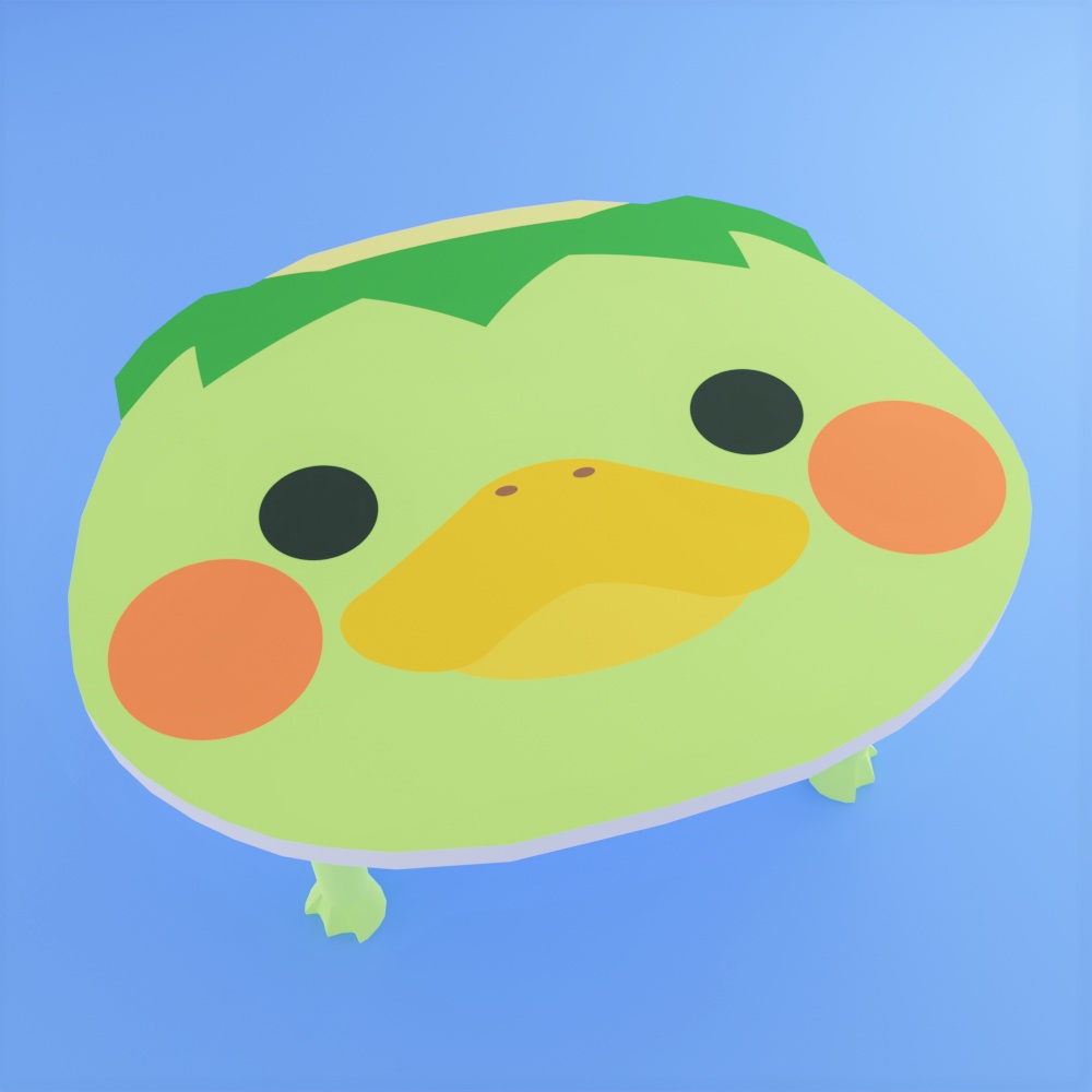 カッパのテーブル（ローポリ）