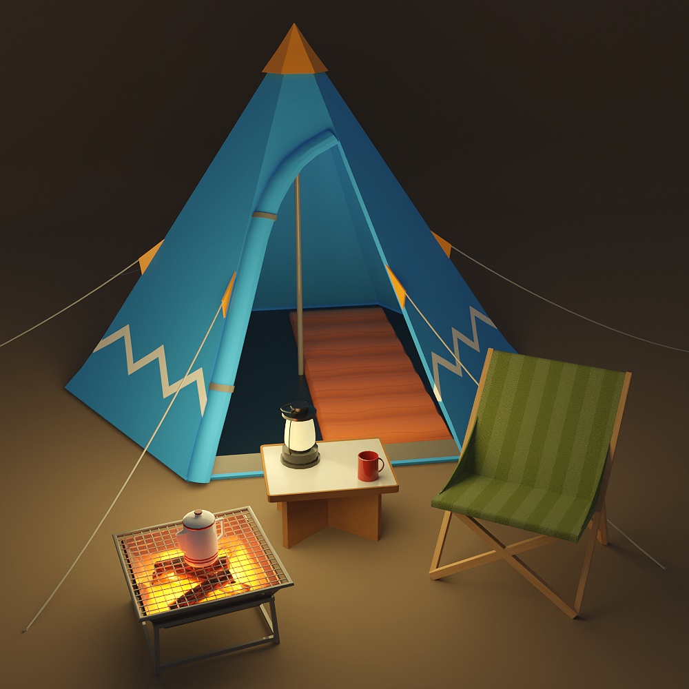 ソロキャンプでティータイム