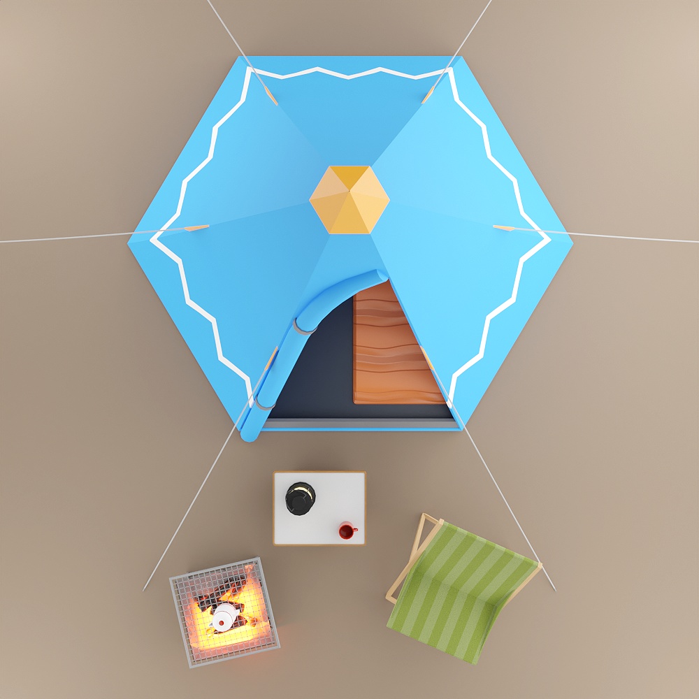 ソロキャンプでティータイム