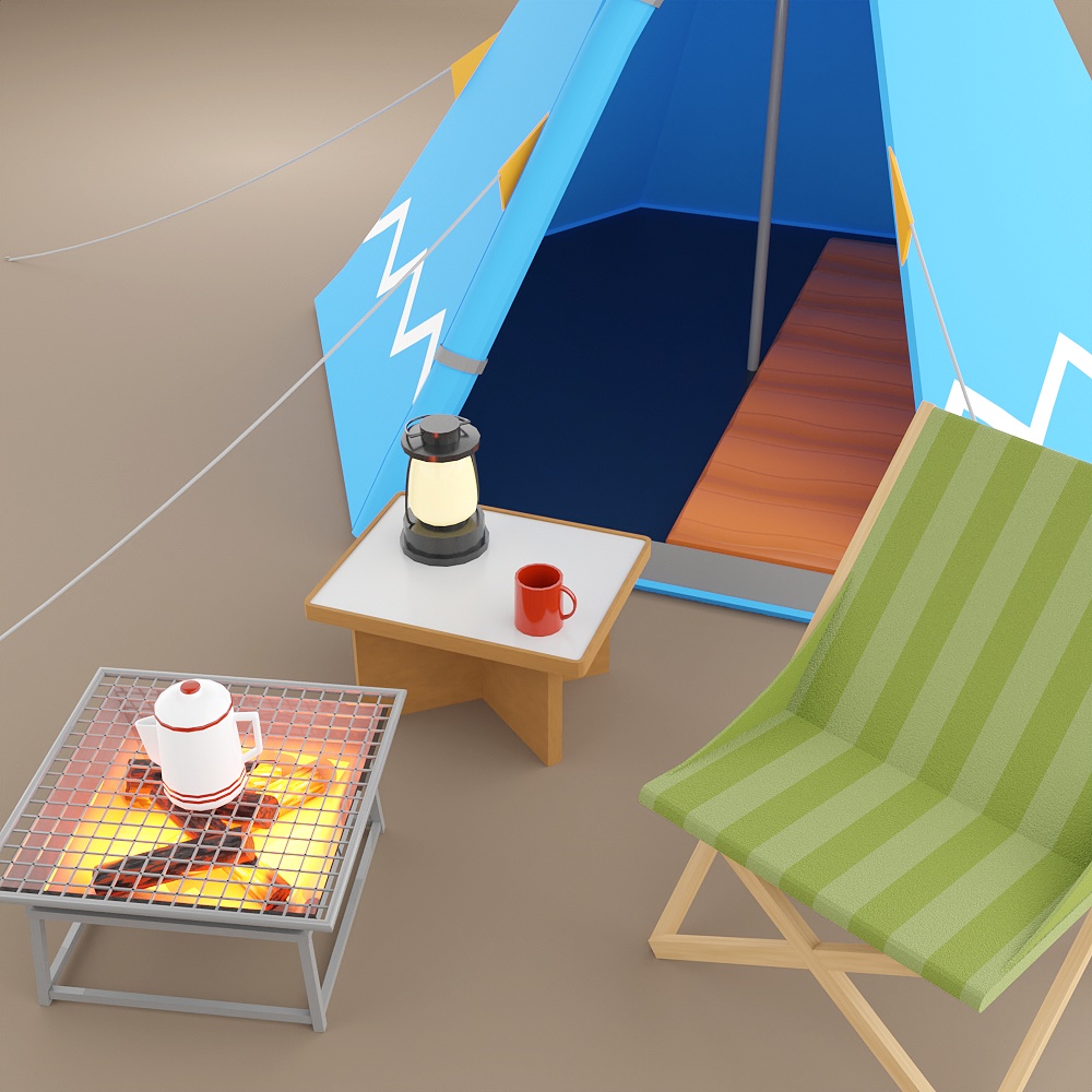 ソロキャンプでティータイム