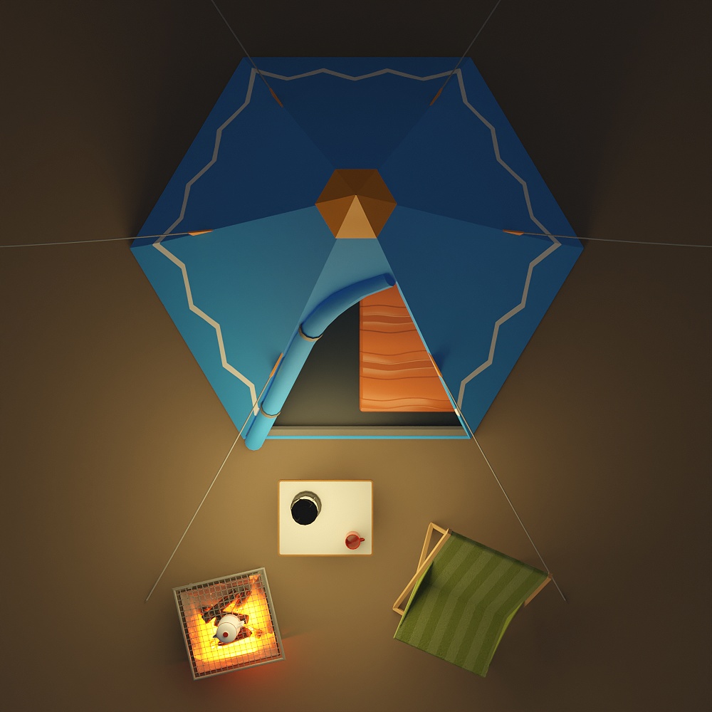 ソロキャンプでティータイム