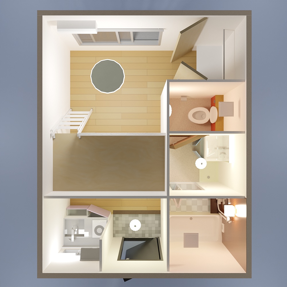 ロフトのある部屋