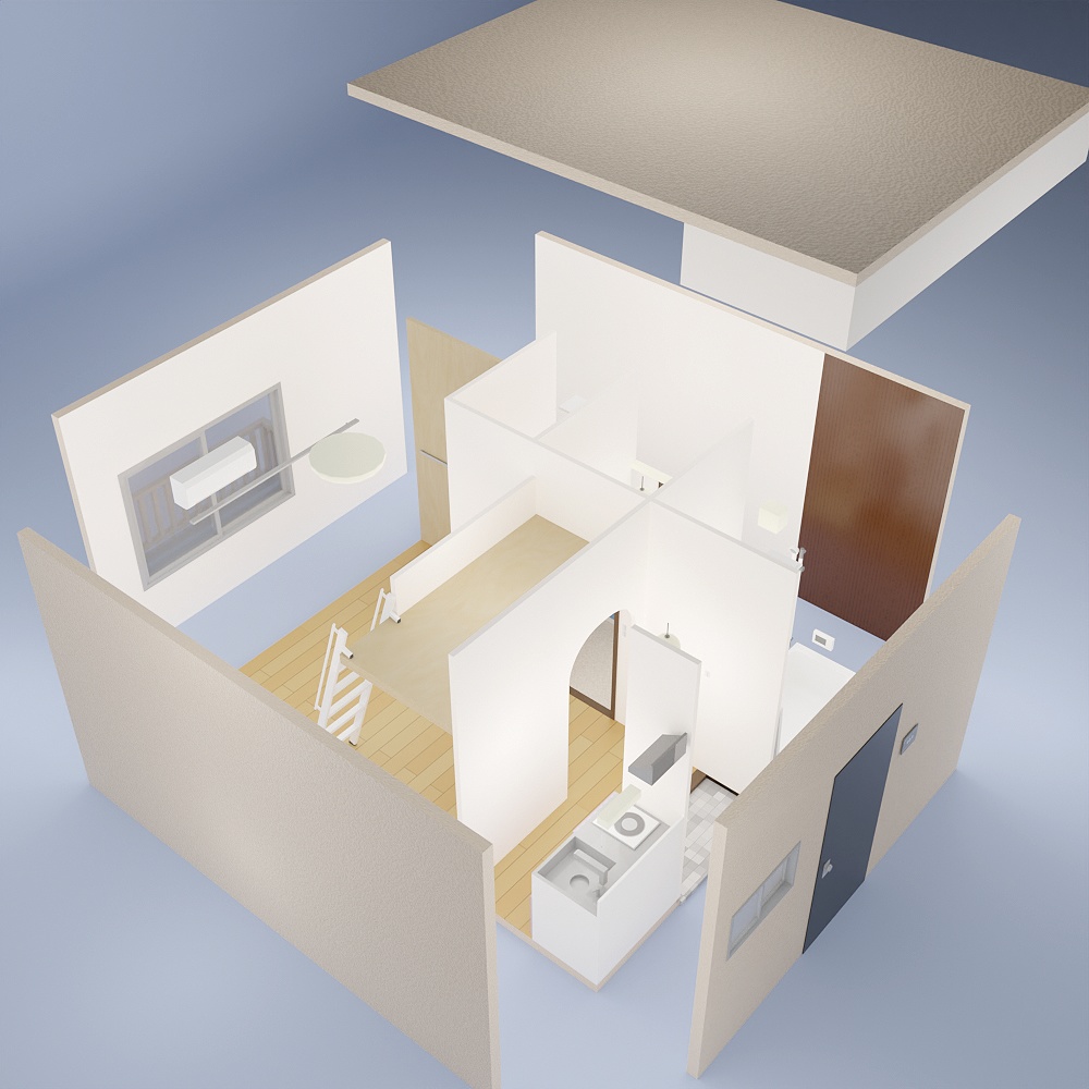 ロフトのある部屋