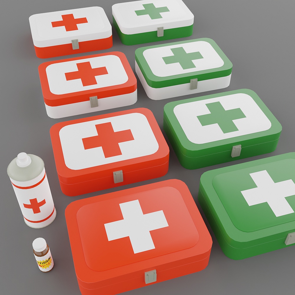 回復アイテムセット(各ローポリ)