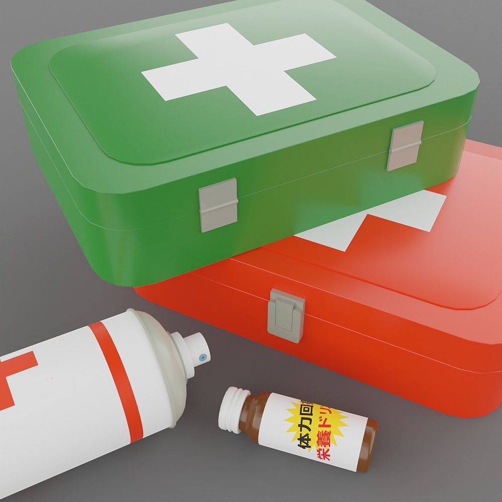 回復アイテムセット(各ローポリ)