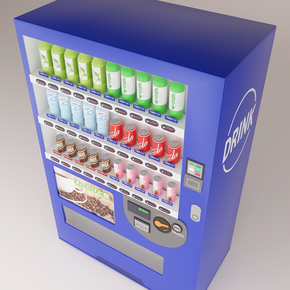 ドリンクの自動販売機