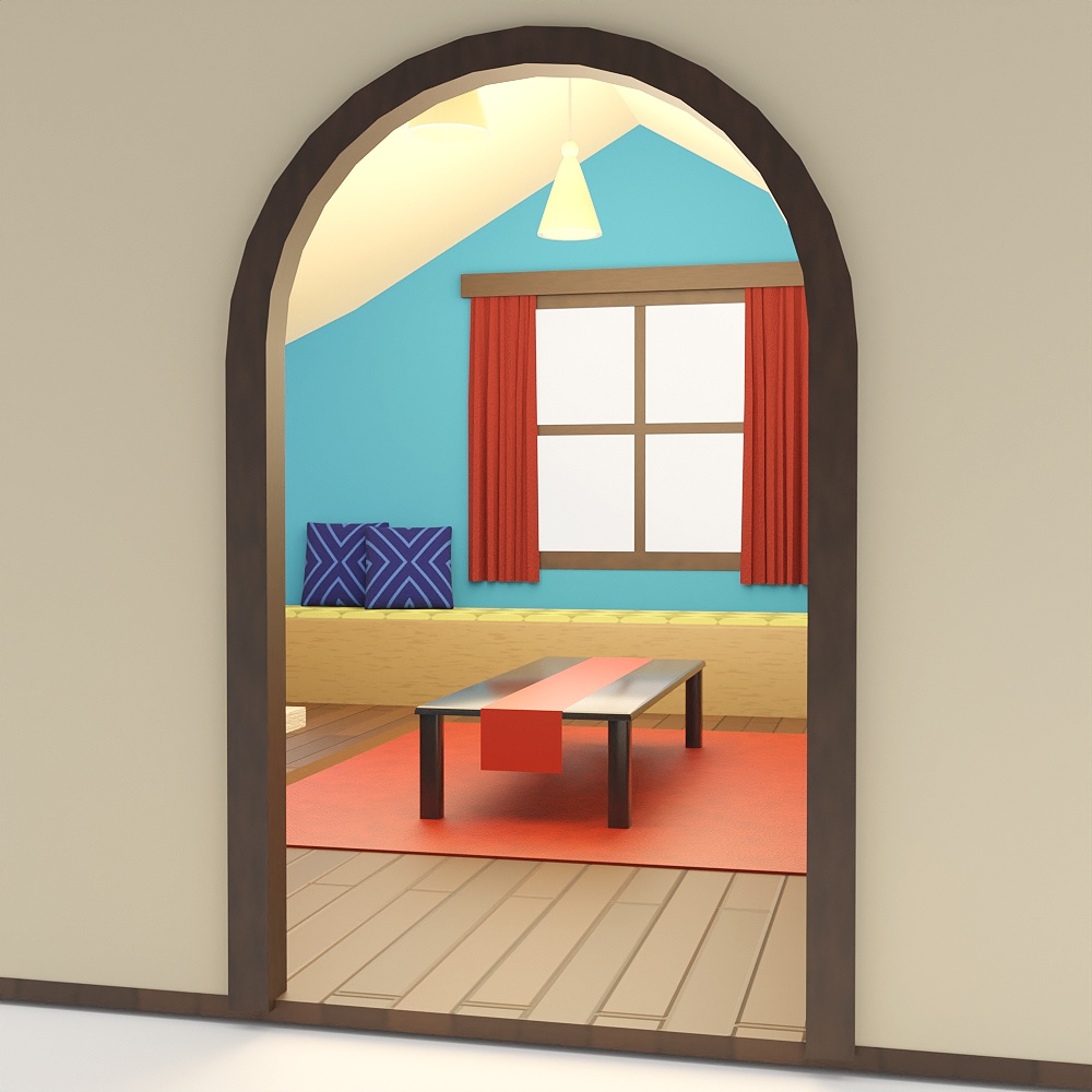 暖炉のある部屋