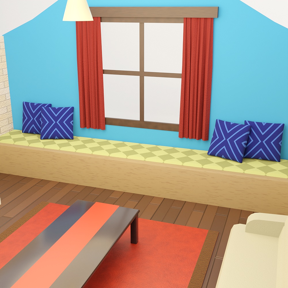 暖炉のある部屋