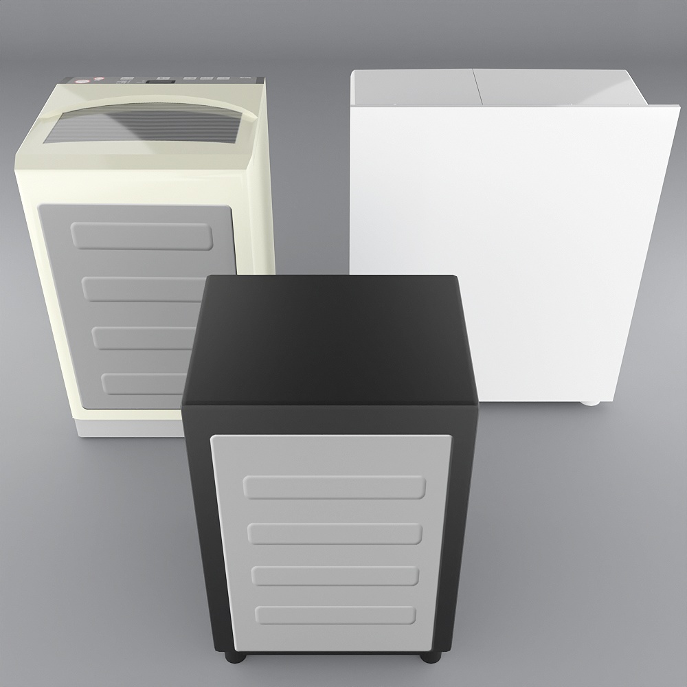 洗濯機(外観のみ/各ローポリ)