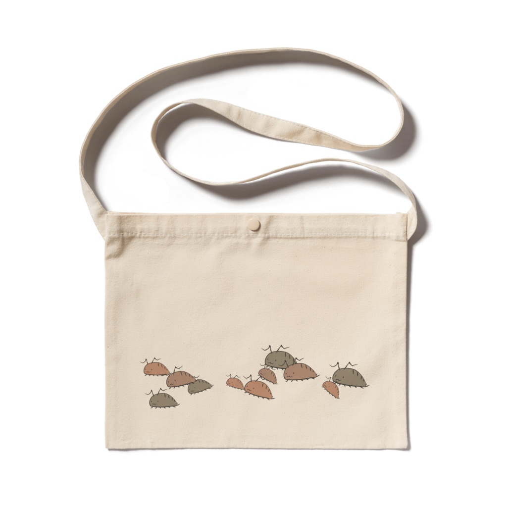 ワラジ虫（複数）サコッシュ