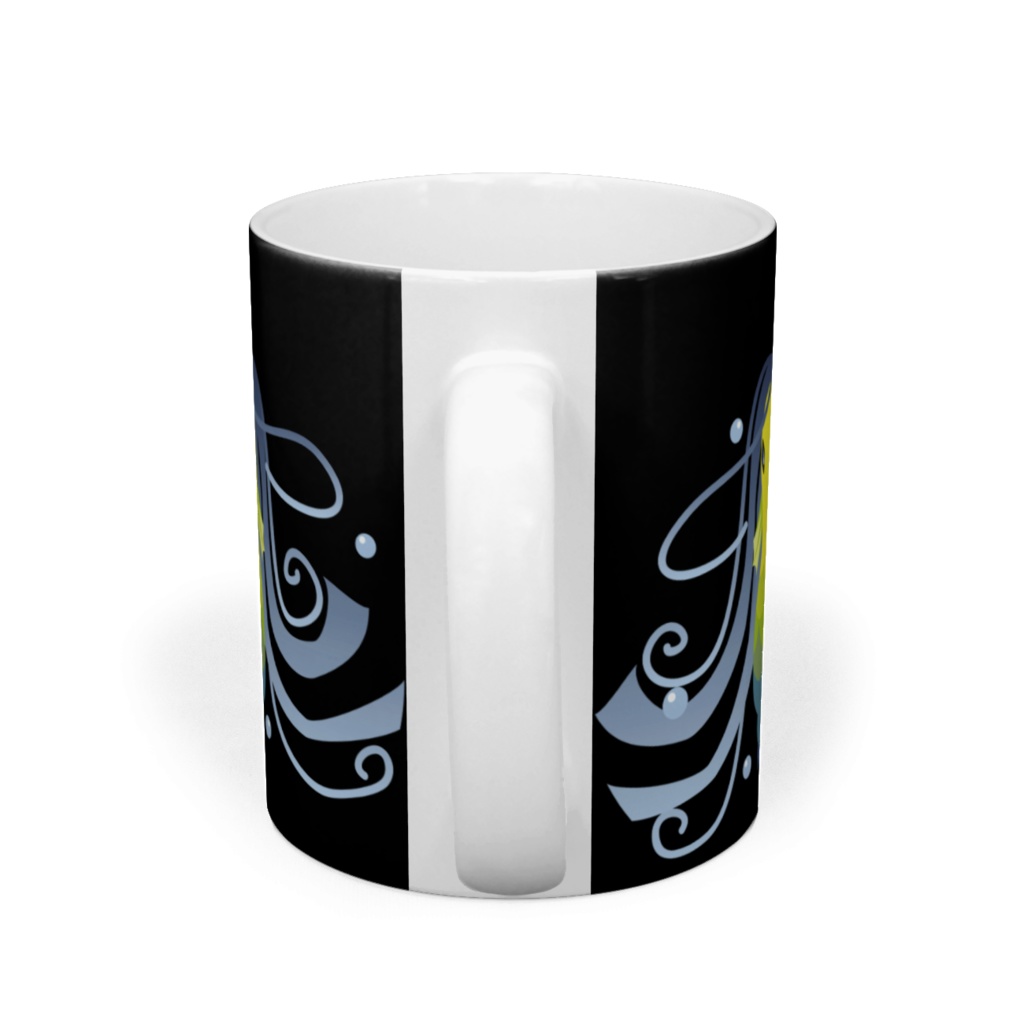 アマビエマグカップ黒