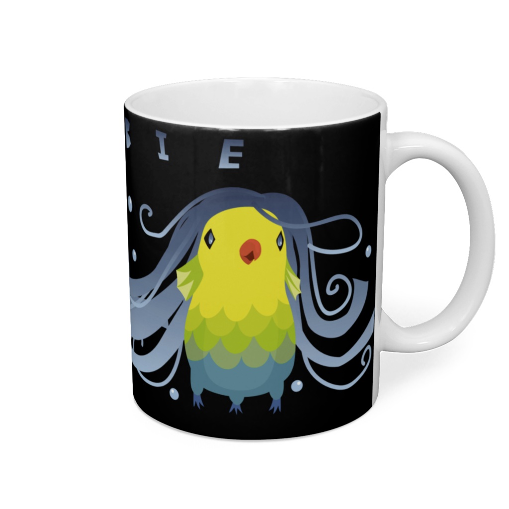 アマビエマグカップ黒