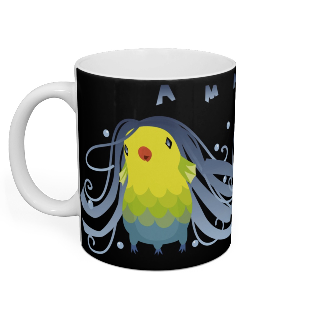 アマビエマグカップ黒