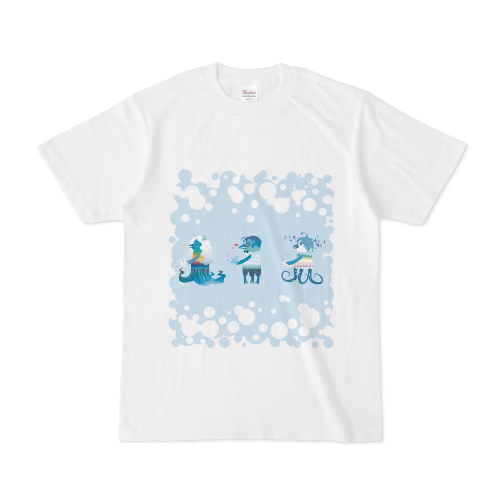 手を洗うアマビエTシャツ(ブルベ)