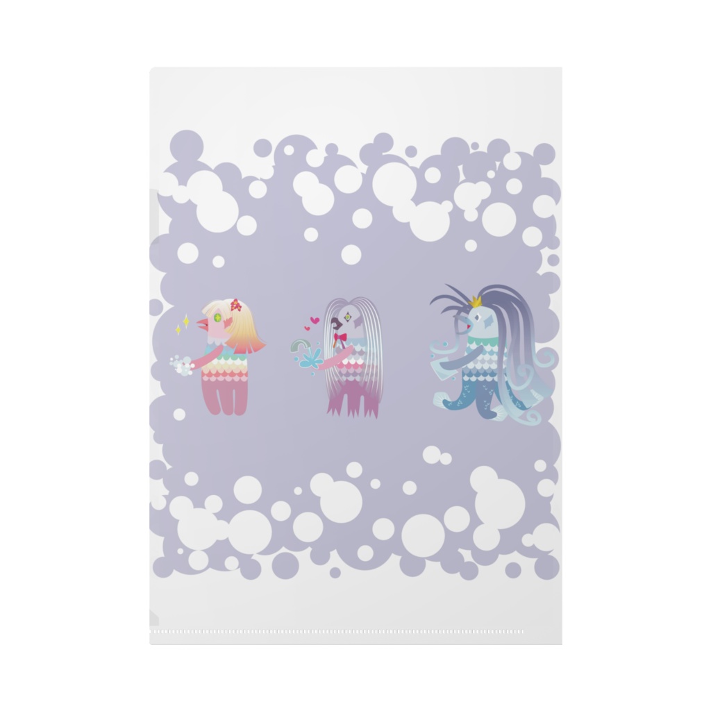 手を洗うアマビエクリアファイル(ゆめかわ)