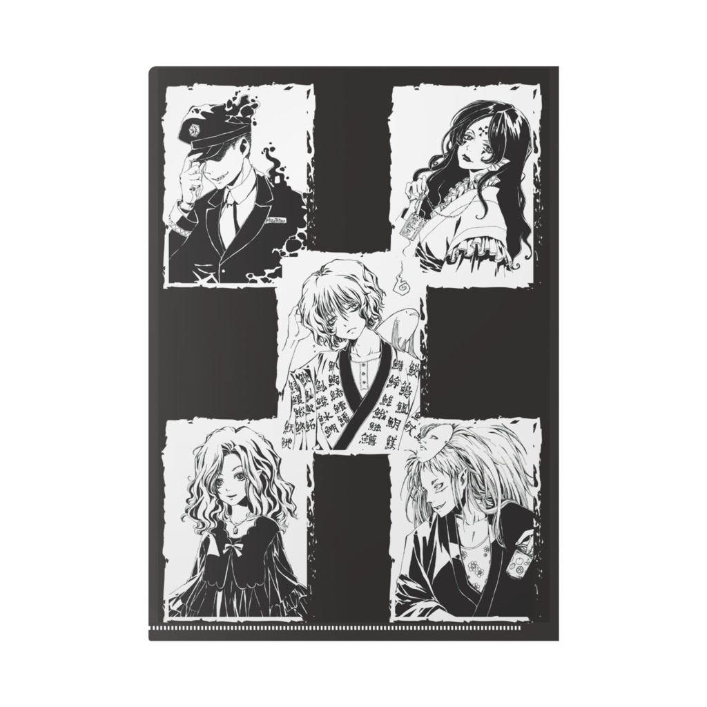 船幽霊と魚A4クリアファイル