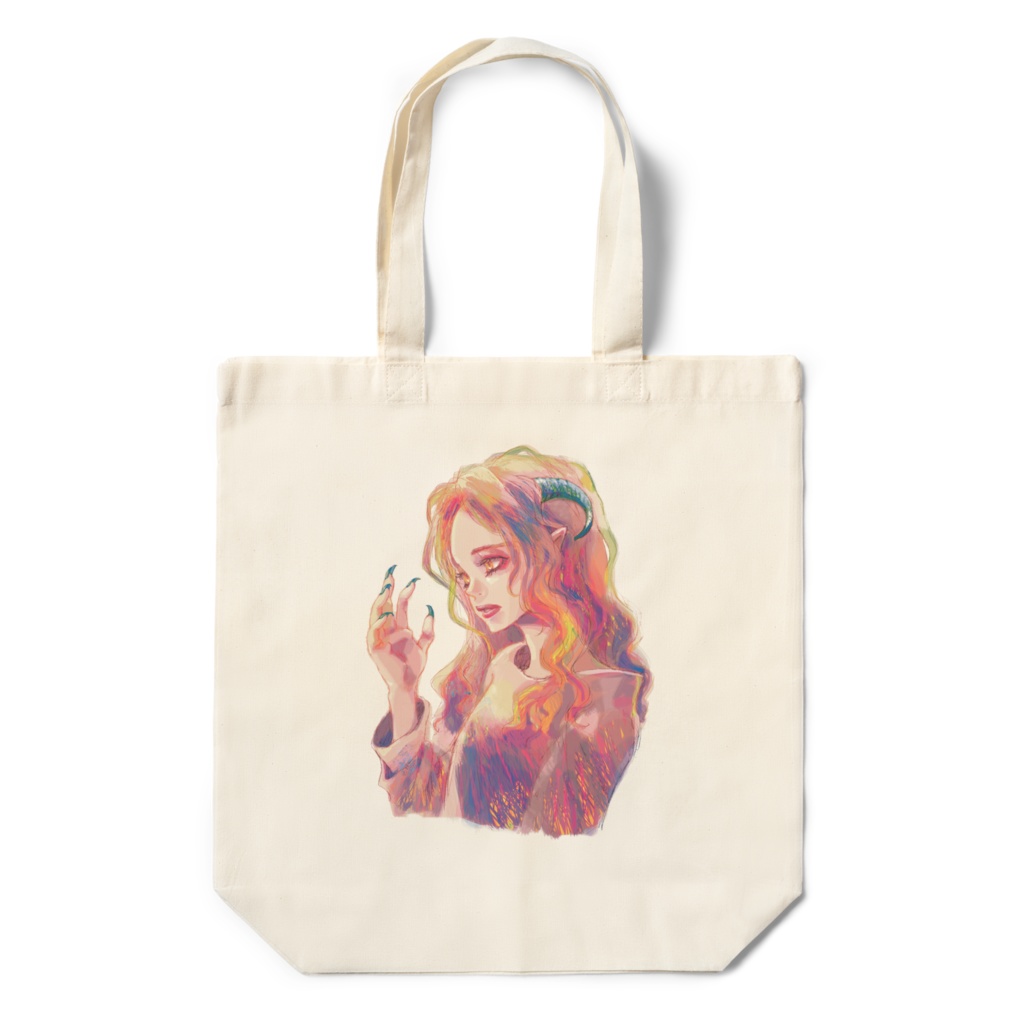 緑色の爪の鬼エコバッグ