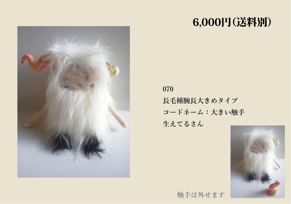 【自家通販/送料別】一点もののぬいぐるみ(布団かぶせ、トリハダサン)